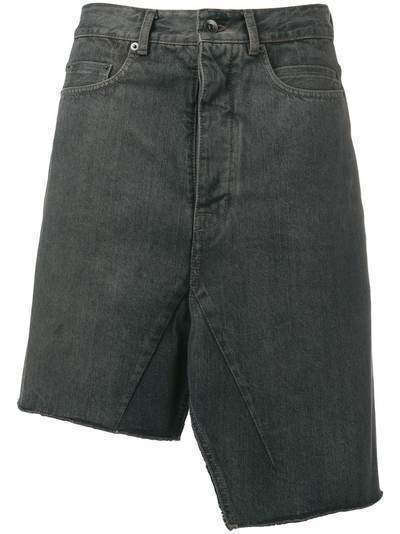 Rick Owens DRKSHDW джинсовая юбка асимметричного кроя
