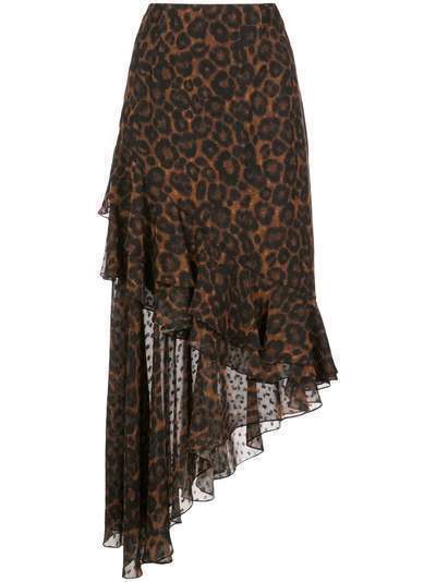 Erdem юбка Antoniette с леопардовым принтом