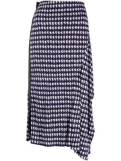 Victoria Beckham юбка миди с абстрактным принтом