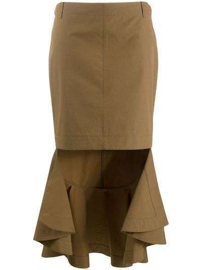 Givenchy юбка асимметричного кроя с оборками