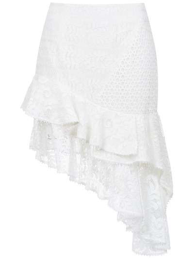 Martha Medeiros lace asymmetric skirt