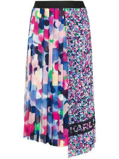 Karl Lagerfeld плиссированная юбка асимметричного кроя