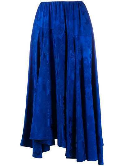 Balenciaga жаккардовая юбка асимметричного кроя