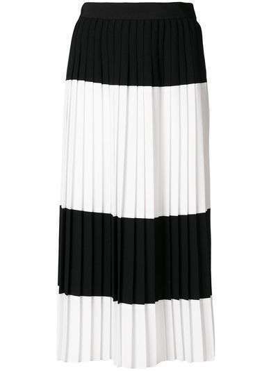 Mantu плиссированная юбка с контрастными панелями