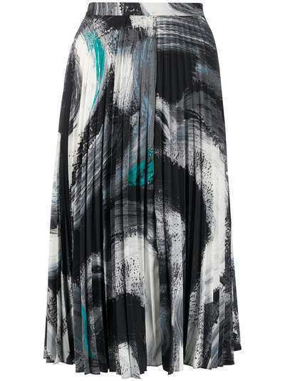 DVF Diane von Furstenberg плиссированная юбка с графичным принтом