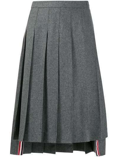Thom Browne плиссированная юбка с асимметричным подолом