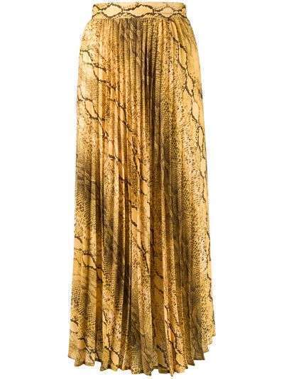 Andamane плиссированная юбка со змеиным принтом