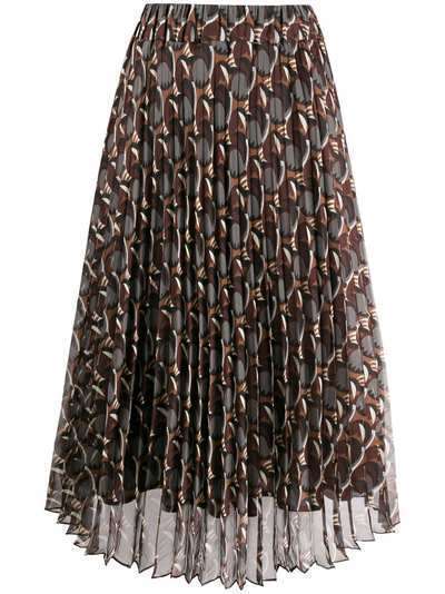 P.A.R.O.S.H. плиссированная юбка с геометричным принтом