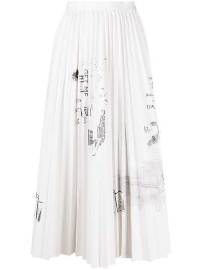 Ermanno Scervino плиссированная юбка миди с графичным принтом