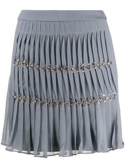 Alberta Ferretti плиссированная юбка мини с цепочками