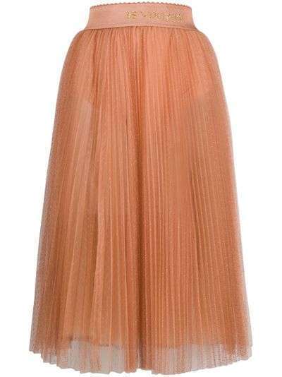 Elisabetta Franchi плиссированная юбка миди из тюля