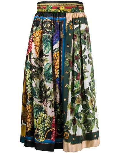 Dolce & Gabbana плиссированная юбка с принтом