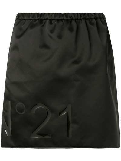 Nº21 юбка мини с логотипом