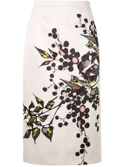 Rochas юбка-карандаш с цветочным принтом
