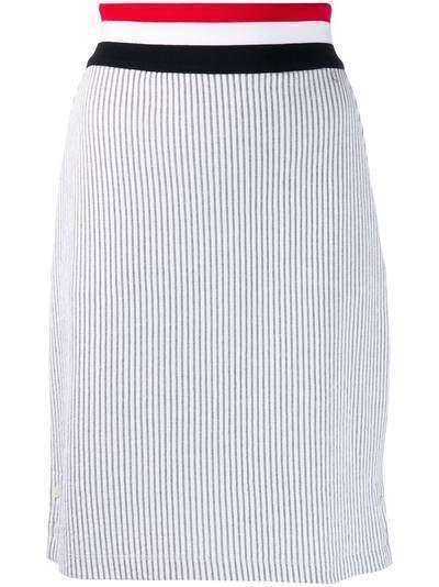 Thom Browne юбка из сирсакера в рубчик