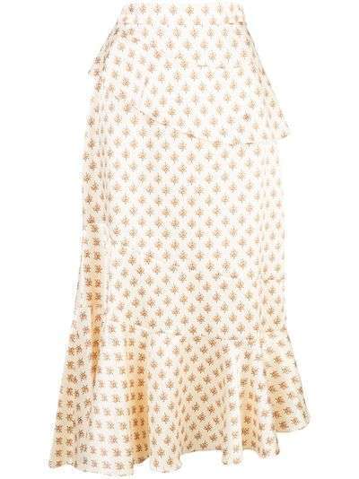 Alexa Chung ярусная юбка Ossie с цветочным принтом