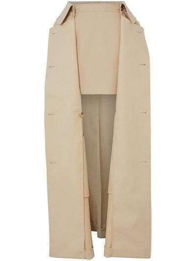 Burberry юбка-мини со съемным верхом в виде тренча