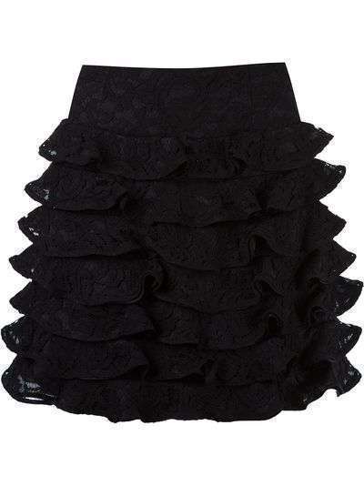 Martha Medeiros ruffled silk skirt