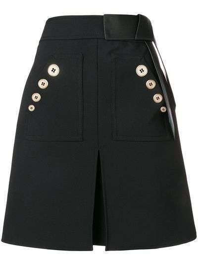 Elisabetta Franchi contrast buttons skirt