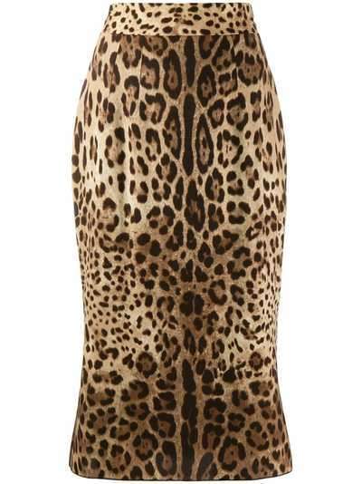 Dolce & Gabbana леопардовая юбка