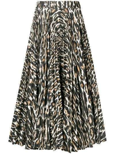 Calvin Klein 205W39nyc расклешенная юбка с леопардовым принтом
