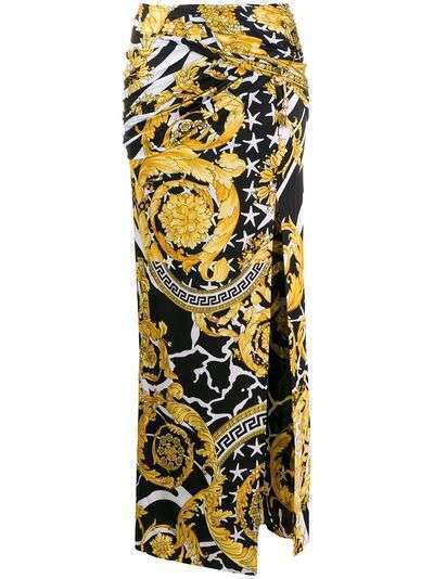 Versace длинная рубашка с принтом Barocco