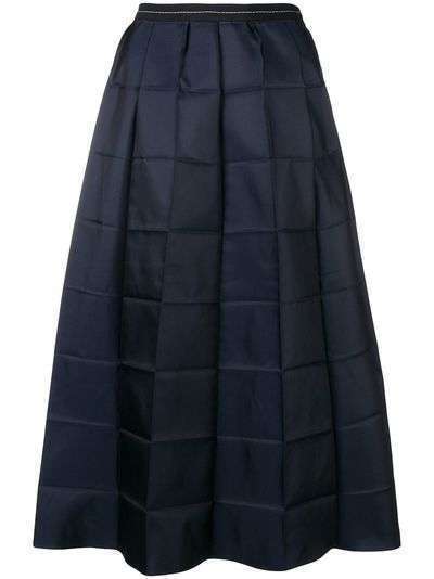 Marni folded check skirt