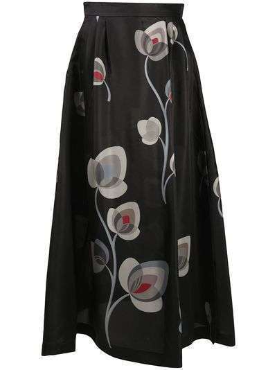 Giorgio Armani юбка макси с цветочным принтом