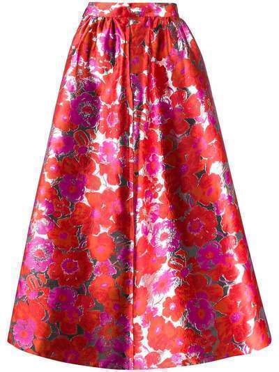 MSGM пышная юбка с цветочным принтом