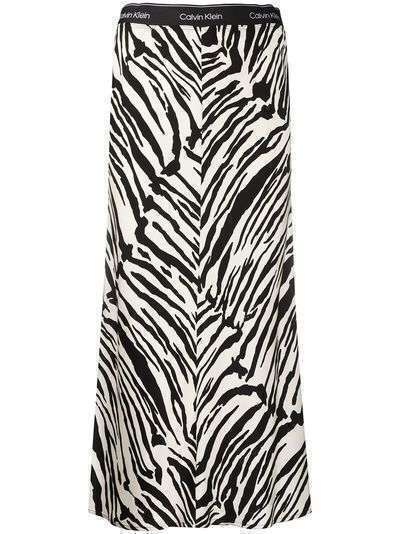 Calvin Klein юбка с зебровым принтом