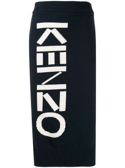 Kenzo трикотажная юбка с логотипом