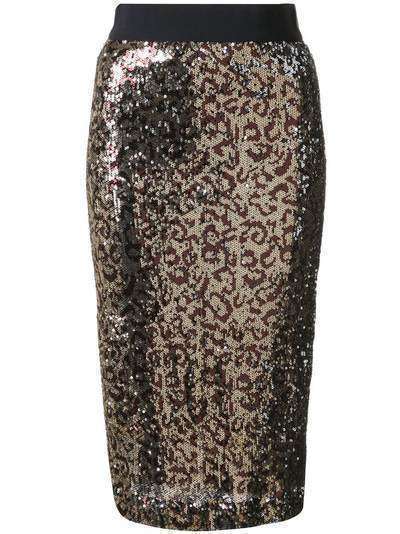 Milly юбка с леопардовым принтом и блестками