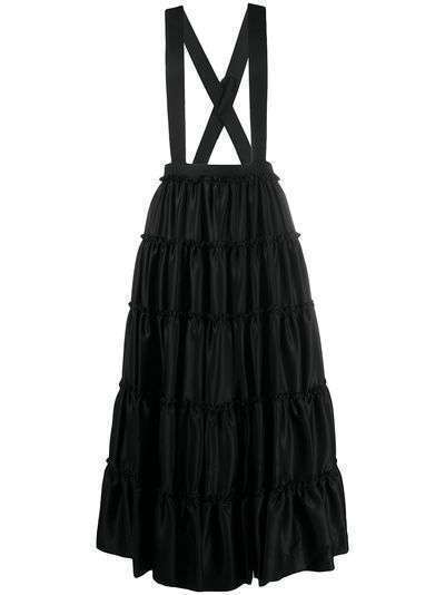 Comme Des Garçons Noir Kei Ninomiya юбка с контрастной вставкой и завышенной талией