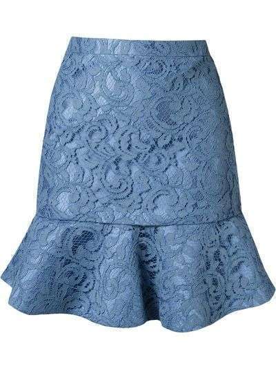 Martha Medeiros кружевная юбка 'marescot' с рюшами по подолу