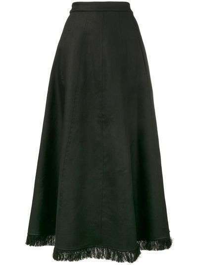 Barbara Casasola длинная юбка с бахромой на подоле