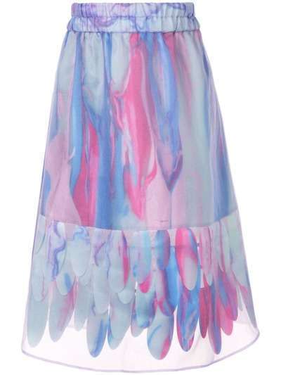 Paskal юбка А-образного силуэта с абстрактным принтом