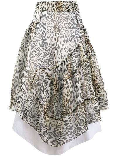 Ermanno Scervino юбка с завышенной талией и леопардовым принтом