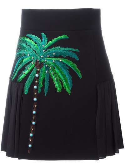 Fausto Puglisi юбка с вышивкой пальмы