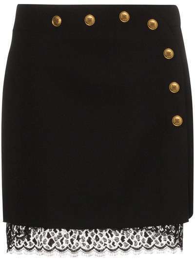 Givenchy юбка мини с декоративными пуговицами