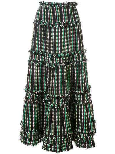 Proenza Schouler фактурная твидовая юбка со сборками