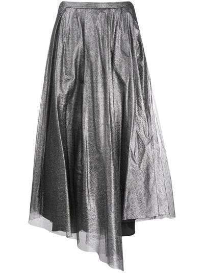 Brunello Cucinelli юбка с эффектом металлик