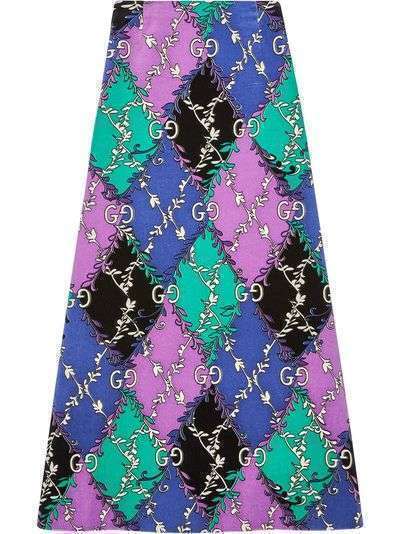 Gucci юбка с принтом GG Rhombus