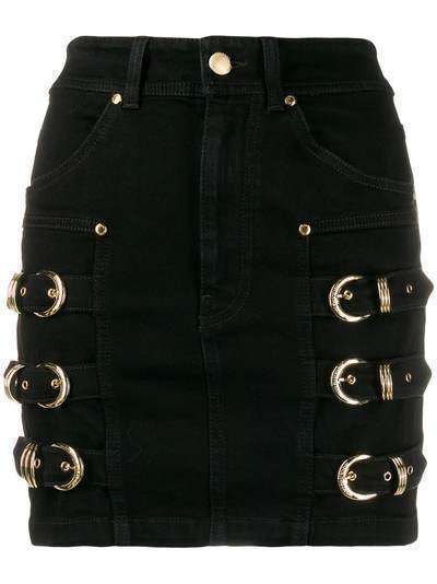 Versace Jeans Couture юбка мини с пряжками