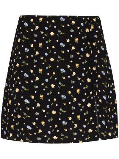 Reformation юбка мини Fran с цветочным принтом