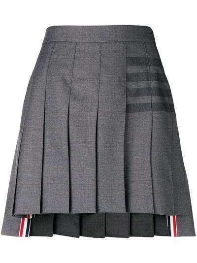 Thom Browne юбка мини с 4 полосками сбоку