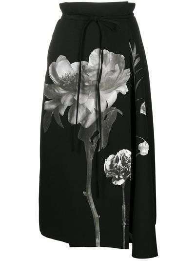 Valentino юбка миди с цветочным принтом
