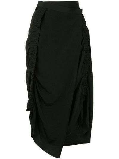 Yohji Yamamoto юбка асимметричного кроя со сборками