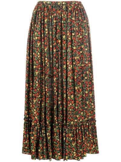 Gucci юбка с цветочным принтом
