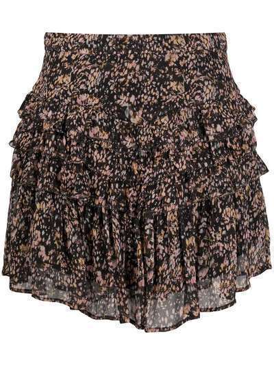 IRO ярусная мини-юбка Roxana с цветочным принтом