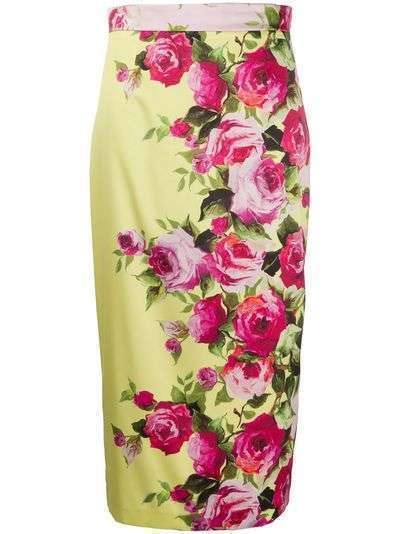 Blumarine юбка-карандаш с цветочным принтом